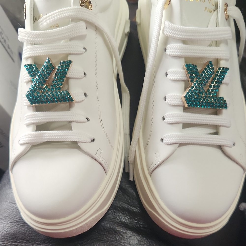 White and Green Women's Sneakers